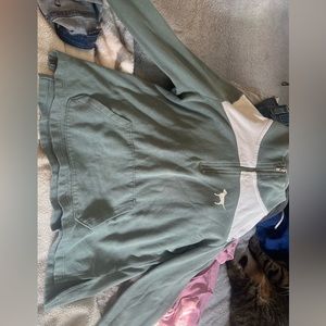 Pink quarter zip